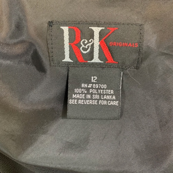 R&K ORIGINALS Lined Little Black Dress LBD sz 12 - Picture 13 of 16